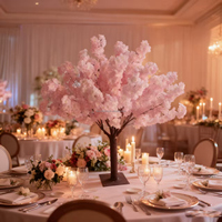 Arbre à fleurs de cerisier artificiel décoratif BL-AT01 en soie, avec éclairage LED pour extérieur