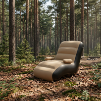 Canapé gonflable moderne en flocage, chaise longue portable rectangulaire pour salon et chambre à coucher