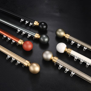 Offre Spéciale haute qualité <span class=keywords><strong>rideau</strong></span> fleuron tringles à rideaux Rail <span class=keywords><strong>Double</strong></span> ensemble en aluminium pour la décoration intérieure - Product Image 6