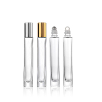 Mini flacons de parfum en verre transparent vintage de 10ml échantillon de qualité avec pulvérisateur à pompe décantations rechargeables à fond épais