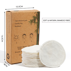 AnAnBaby 16 Pcs/set Tampons démaquillants réutilisables en bambou Lot de tampons nettoyants <span class=keywords><strong>lavables</strong></span> en <span class=keywords><strong>coton</strong></span> microfibre pour femmes - Product Image 2
