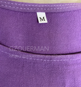 <span class=keywords><strong>Robe</strong></span> Décontractée d'Été Ample pour Femme <span class=keywords><strong>en</strong></span> Coton et <span class=keywords><strong>Lin</strong></span>, Manches Courtes, Grande Taille, Couleur Unie, Col Rond - Product Image 6