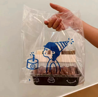 Sacs de shopping découpés sur mesure avec logo, sacs en polyéthylène jetables haute transparence pour boulangerie, confiserie et emballage de magasin