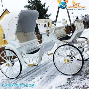 Negro abierto carruaje caballo carruaje de cuatro plazas de gira a caballo para venta negro Brougham carruaje para el turismo - Product Image 3