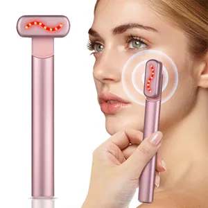 2024 New Arrivals Facial Beauty USB Red And Blue Led Light Therapy Face Eye Massager Skincare Wand With Red Light Therapy Wand