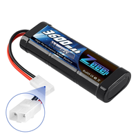 بطارية قابلة لإعادة الشحن عالية الجودة 6S 7.2V 3600mAh NiMH مع قابس تاميا للسيارات التي تعمل بالتحكم عن بعد والأدوات الكهربائية