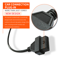 Personnalisé 1.5 Série AMP Universel OBD OBD2 Femelle Adaptateur Câble de Diagnostic 5 Broches à 16 Broches pour Automobile PVC Isolation