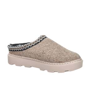 Gema Pantoufles d'hiver pour femmes 8650-2 Chaussures d'intérieur doublées de polaire taupe - Product Image 5