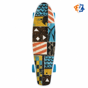 <span class=keywords><strong>Skateboard</strong></span> <span class=keywords><strong>Vintage</strong></span> Cruiser 24 pouces avec planche patchwork pour adolescents, idéal pour le jeu urbain, logo personnalisé, vente en gros OEM - Product Image 1