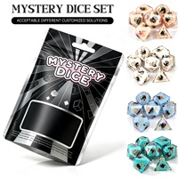 Lot de dés mystérieux en résine polyédrique, dés aléatoires en sachet surprise pour les fournitures de jeux de table DND RPG