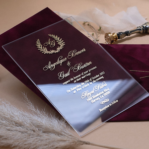 Enveloppe d'Invitation de Mariage en Acrylique A5 Transparente, Luxe Élégante, pour XV Ans / Douze Ans, Princesse, Impression Intégrale, pour Quinceañera - Product Image 4