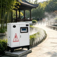 Système de brumisation Lisen pour l'aménagement paysager extérieur, kit de brumisation haute pression, atomiseur en acier inoxydable, brumisation de refroidissement extérieure pour parc écologique
