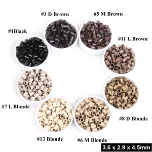 3.2X2.5X4.0Mm ตรงมินิทองแดงยูโร Locs เครื่องมือ Micro แหวนหลอดเชื่อมโยงลูกปัดสำหรับ0.8G - Product Image 4