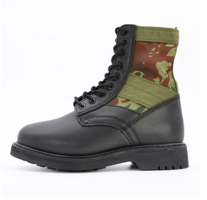 Bottes tactiques en cuir camouflage personnalisées DFS17 Afrique avec manchons en toile Oxford - Product Image 6