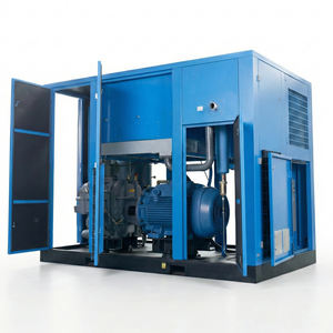 Compresor de Aire de Tornillo para la Industria del Soplado de Vidrio, 185KW, 250HP, 13Bar, Alta Presión, Dos Etapas, Inversor VFC para Moldeo de Botellas de PET - Product Image 1