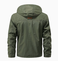 Veste Safari Vintage Hiver en Toile avec Poches Cargo 3D, Écologique, Respirante, Coupe Ample, Teinte, Zippée sur le Devant pour Homme