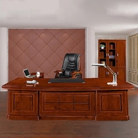Chine classique luxe directeur général mobilier de bureau traditionnel ordinateur Table MDF en bois directeur exécutif bureau pour le travail de bureau