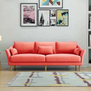 Juego de Muebles de Sala de Estar Modernos y Pequeños de Diseño Clásico, Tapizados en Tela Azul, Sofás Económicos para Sala de Estar - Product Image 6