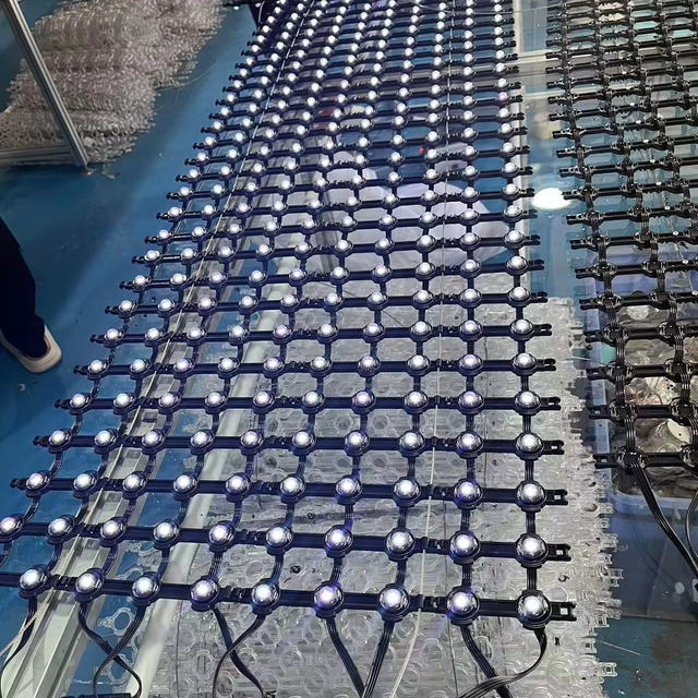 Customized PVC Pixel Screen for P31.5/P50/P100 IP68 Waterproof 12V DC RGB LED Point Lights for Landscape Lighting