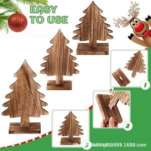Wooden Christmas <b>Tree</b> <b>Ornaments</b> Laser Cut Hanging Decorations For Holiday Home Decoration - Product Image 2