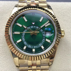 Reloj de hombre de lujo con zafiro y oro de alta calidad, reloj mecánico automático moderno y multifuncional, movimiento personalizado. - Product Image 3
