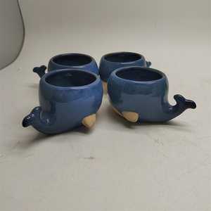<span class=keywords><strong>Pot</strong></span> de jardinière succulente en céramique, fait à la main, fleur d'orchidée, <span class=keywords><strong>baleine</strong></span> bleue, bonsaï, cactus, Offre Spéciale - Product Image 3