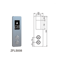 Prix d'usine Pièces d'ascenseur Monarch Panneau de commande de boutons COP LOP Écran LCD Acier inoxydable Design moderne Utilisation hôtelière ZFLS 008 1