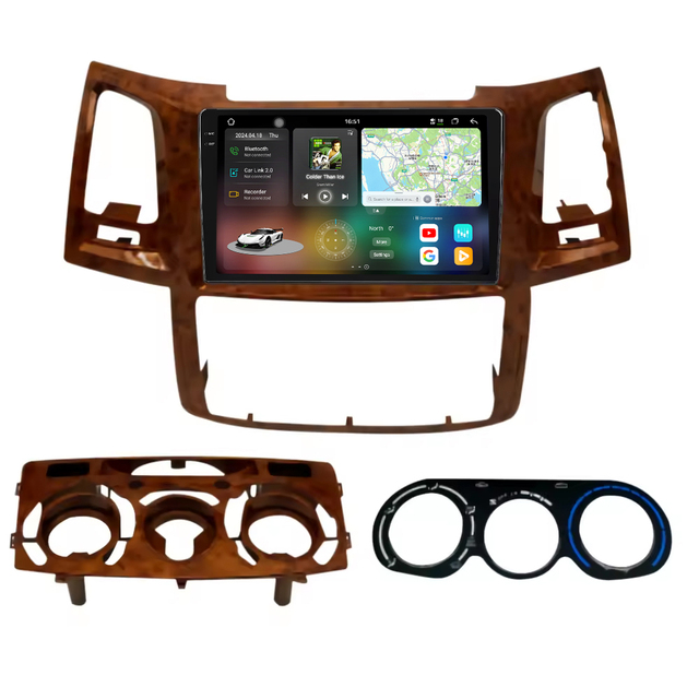 2K QLED Android 13 Car Multimedia System Autoradio Auto Stereo Video Player for Toyota Fortuner Hilux 2004-2014