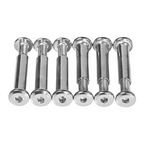 Perno de unión de acero inoxidable con acabado liso, estándar DIN, rosca M6, longitud de 12 mm - Product Image 2