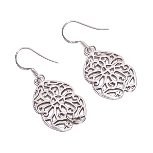 โดยไม่ต้องหิน Reticulated ต่างหูสำหรับผู้หญิงและเด็กผู้หญิง925เงินสเตอร์ลิงที่กำหนดเองทำเครื่องประดับอินเดียแฮนด์เมดต่างหูเงิน - Product Image 1