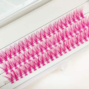 30 पी निजी लेबल नए रंगीन खंड क्लस्टर पलकों के निजी लेबल रंगीन डिय लश - Product Image 1