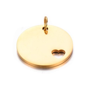 Pendentif rond vierge pour animaux de compagnie de 25 mm en gros, breloque gravable en acier inoxydable pour nom de chien, chat et numéro de téléphone, cadeaux accessoires personnalisés - Product Image 4