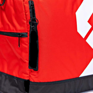 Bolsa de lona de mano atlética roja duradera de primera calidad, bolsa de zapatos de 16 pulgadas para deportes de viaje, gimnasio, escapadas de fin de semana - Product Image 4