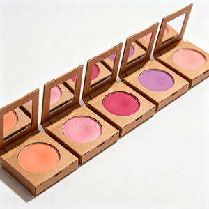 Paleta de Rubor Mineral Prensado de Marca Privada, Altamente Pigmentado, Mate, Maquillaje Facial Natural con Espejo - Product Image 3