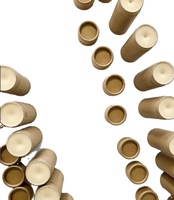 Papier rond biodégradable kraft de qualité alimentaire déodorant en carton bâton à lèvres baume à lèvres tube de papier Push Up