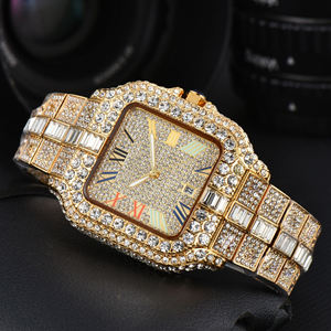 2026 Hot Selling Full Diamond <b>Men</b> Quartz <b>Watches</b> Classic Square <b>Watch</b> <b>for</b> <b>Men</b> Iced Out <b>Watch</b> with Original <b>Box</b> - Product Image 6
