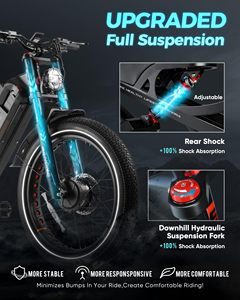 Vélo électrique hybride OEM FOB Romeo Pro 2 26*4.0/20*5.0 à pneus larges 250W, puissance personnalisée, pour adultes, usage urbain - Product Image 6