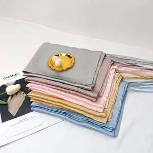 Toalla de almohada de seda de morera 100% personalizada al por mayor, toalla de almohada de seda pura de lujo de 19mm, funda de almohada