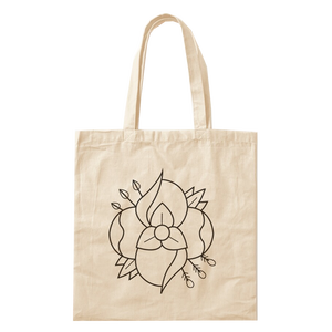 Bolsa de Mano de Algodón Orgánico con Bonito Bordado, Producto de Alta Calidad, Asa Grande con Costuras Cruzadas - Product Image 2