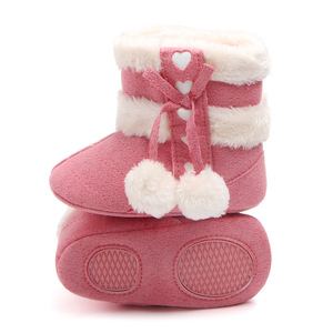 Hiver vente chaude bébé bottes <span class=keywords><strong>de</strong></span> neige nouveau bébé pré-walker chaussures pour filles avec mignon boules <span class=keywords><strong>de</strong></span> poils - Product Image 5
