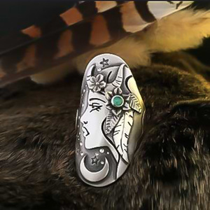 Anillo Vintage de Diosa Estrellada Estilo Pastora para Mujer, Joyería Creativa y de Moda - Product Image 6