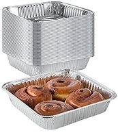 Contenants Jetables en Aluminium Sûrs pour Four, Barquette Alimentaire avec Couvercles pour Plats à Emporter