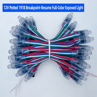 Lampu Pixel LED Resin Tahan Air 12mm WS2811 Addressable RGB 5V 12V Warna Penuh Terbuka untuk Papan Reklame