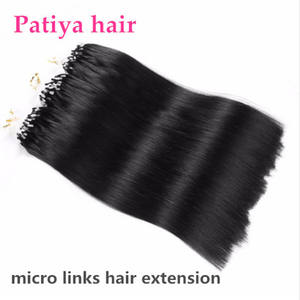 Muestra de cabello natural virgen alineado con cutícula 50g, extensión de microlink, cabello recto, súper doble dibujado, extensiones de cabello Micro Loop - Product Image 5