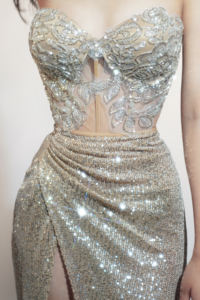 Eleganter schulter freier Rock <span class=keywords><strong>2</strong></span>-teiliges Set Frauen rücken freies Cocktail <span class=keywords><strong>Prom</strong></span> langes Kleid Abendkleid Frauen High Slit Club Party kleid - Product Image 6