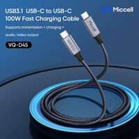 Cable USB C a USB C Miccell de 10 Gbps con PD de 100 W, Cable de Carga Rápida Tipo C 4K para Laptop, Tablet, Teléfono, Hogar, Oficina, Viajes