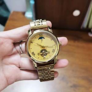 Montre mécanique pour homme haut de gamme, originale et très vendue, en acier inoxydable de haute qualité, avec verre saphir, élégante et simple, à aiguilles - Product Image 6