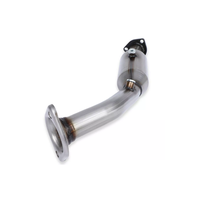 Downpipe M2 2,5 pouces en acier inoxydable poli à haut débit avec embouts pour capteur O2, montage direct par boulons pour Honda Civic Si EP3 K20A3 2002-2005