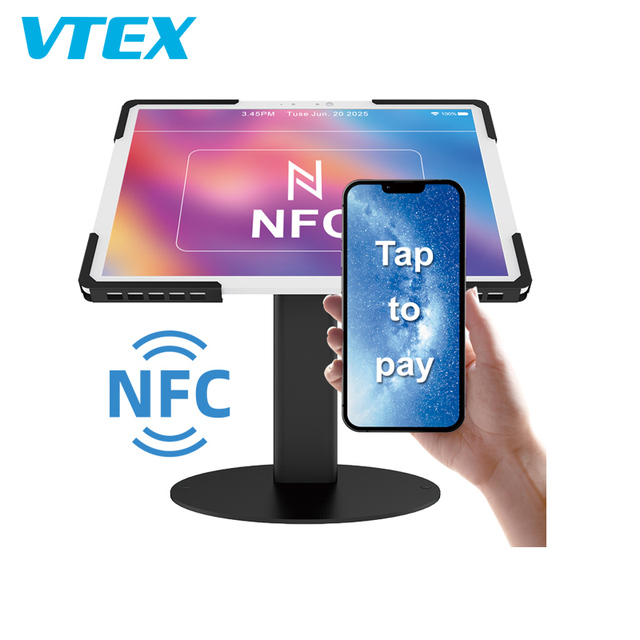 Desktop Nfc Tap to Pay Pos Tablet Pc Kiosk Ordering Touch Screen Restaurant Supermarket System Terminal Nfc Android Tablet Pos