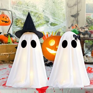 Decoraciones Luminosas de Fantasmas para Halloween, Manualidades de Fantasmas Espeluznantes, Fantasmas Aterradoros para Decoración de Halloween en Interiores, Hogar, Repisa, Mesa - Product Image 6